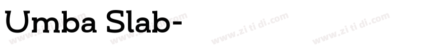 Umba Slab字体转换